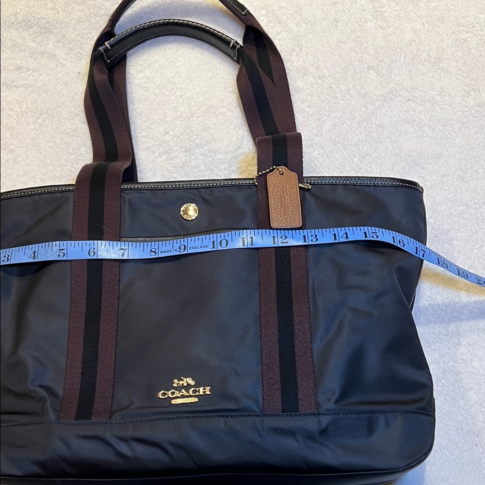 Coach Black and Brown Nylon Shoulder Bag - Picture 3 of 7